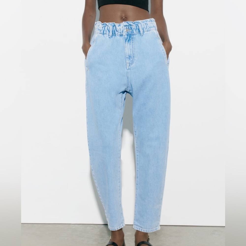 Zara baggy paperbag jeans